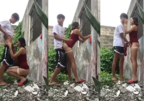 Đụ lén chị hàng xóm khát tình sau bức tường